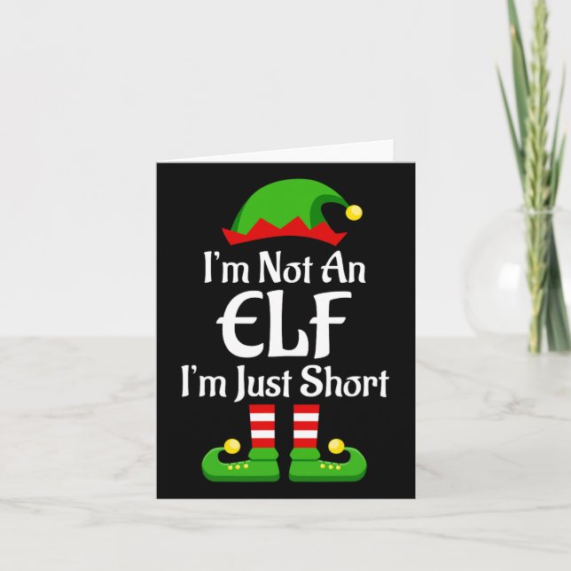 Im Not An Elf Family Christmas Pjs Matching Men Wo Card (Front)
