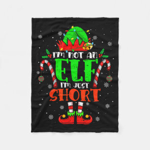Im Not An Elf Im Just Short Family Christmas Pjs M Fleece Blanket