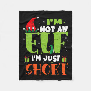 Im Not An Elf Just Short Funny Christmas Xmas Men Fleece Blanket
