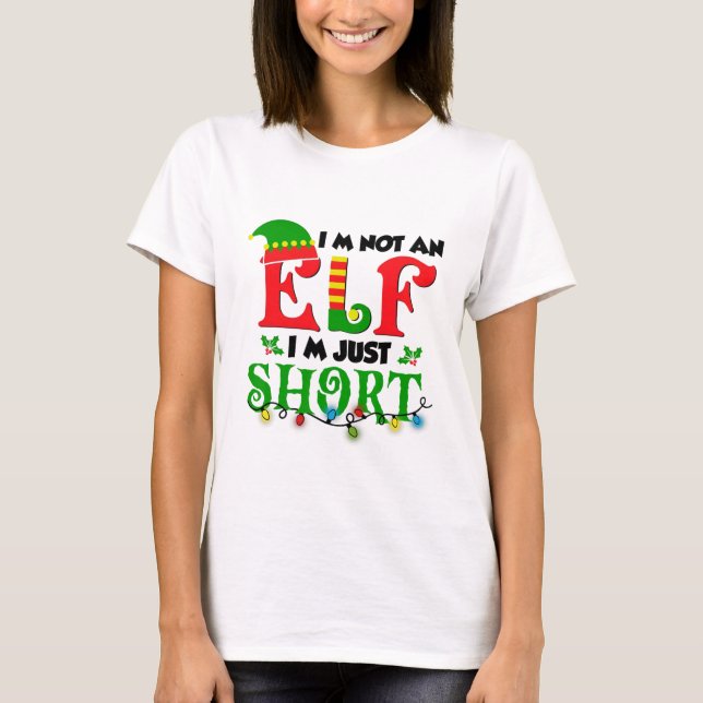 Im Not An Elf Just Short Funny Christmas Xmas Men  T-Shirt (Front)