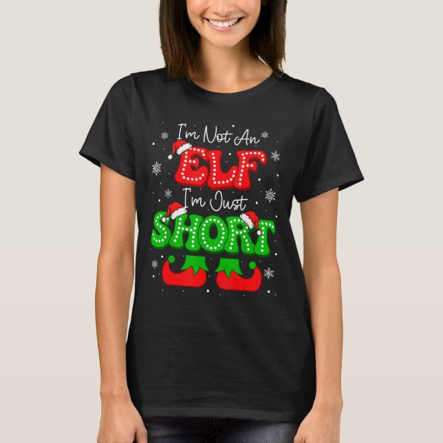 Im Not An Elf Just Short Funny Christmas Xmas Men  T-Shirt (Front)