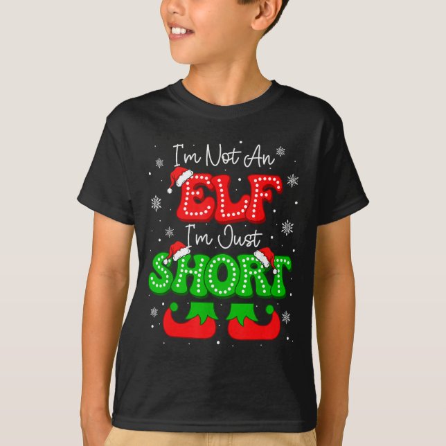 Im Not An Elf Just Short Funny Christmas Xmas Men  T-Shirt (Front)
