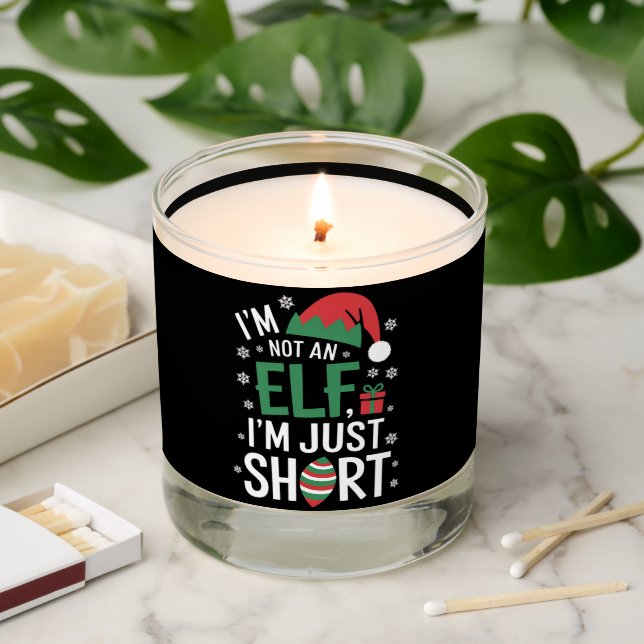 I'm Not An Elf Just Short Funny Christmas Xmas Scented Candle (Lit)