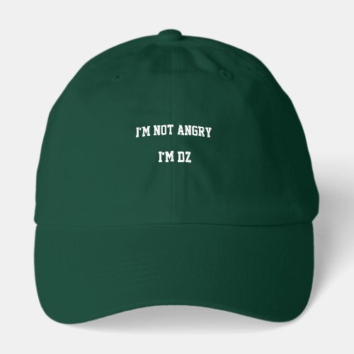 I'm Not Angry I'm DZ Algerian Pride Green Cap