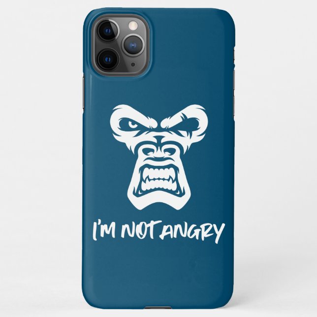 I'm Not Angry, The Monkey iPhone Case (Back)
