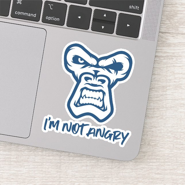 I'm Not Angry - The Monkey Sticker (Detail)