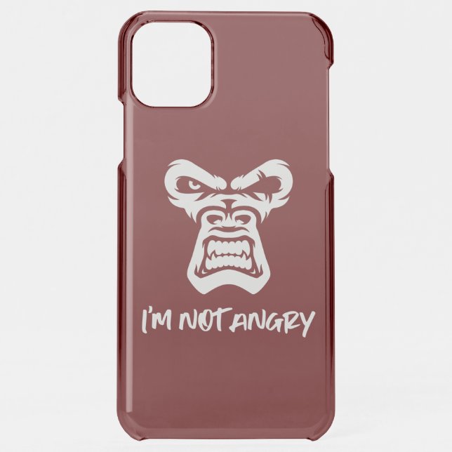 I'm Not Angry, The Monkey Uncommon iPhone Case (Back)
