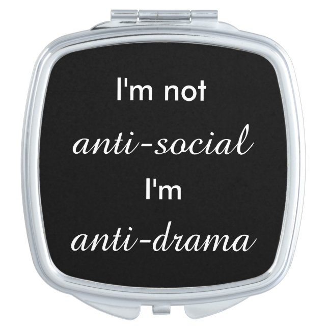 I'm not anti-social.. vanity mirror (Front)