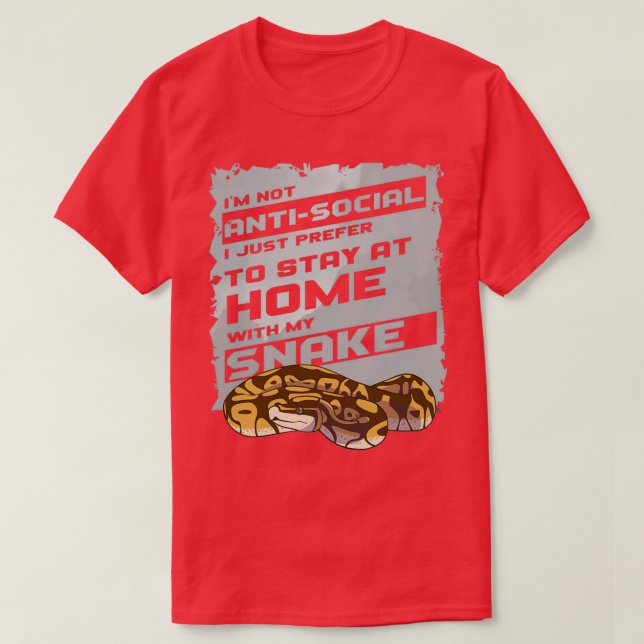 Im not AntiSocial I Just Prefer  T-Shirt (Design Front)