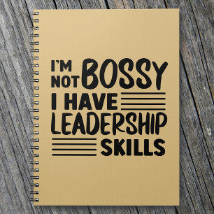 I'm Not Bossy Funny Quote Office Notebook