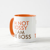 I'm Not Bossy I am The Boss Saying Orange Mug (Front Left)