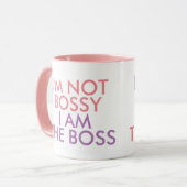 I'm Not Bossy I am The Boss Saying Pink Mug (Front Left)