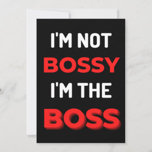 I'm Not Bossy I'm The Boss Thank You Card