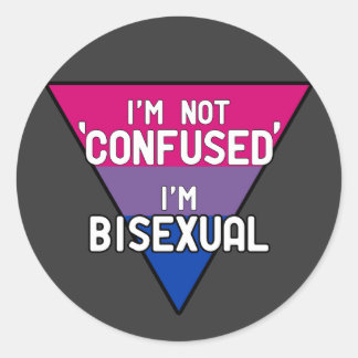 I'm Not Confused, I'm Bisexual Classic Round Sticker
