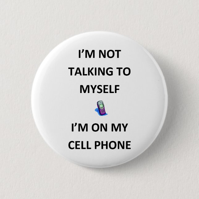 I'M NOT CRAZY PINBACK BUTTON (Front)
