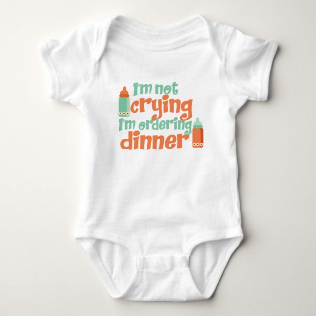 I'm Not Crying Baby Jersey Bodysuit (Front)