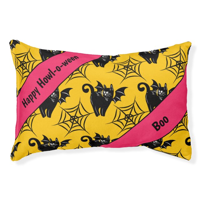 I'm not easily spooked yellow pet bed (Front)