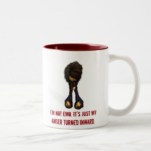 Im Not Emo Its Just My Anger Turned Inward Two_Tone Coffee Mug