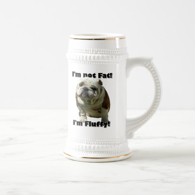 I'm not fat bulldog beer stein (Right)