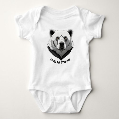 Im Not For Everyone Black Bear One Babys 1 pc Baby Bodysuit