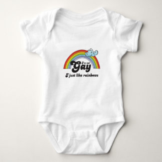 I'M NOT GAY, I JUST LIKE RAINBOWS BABY BODYSUIT