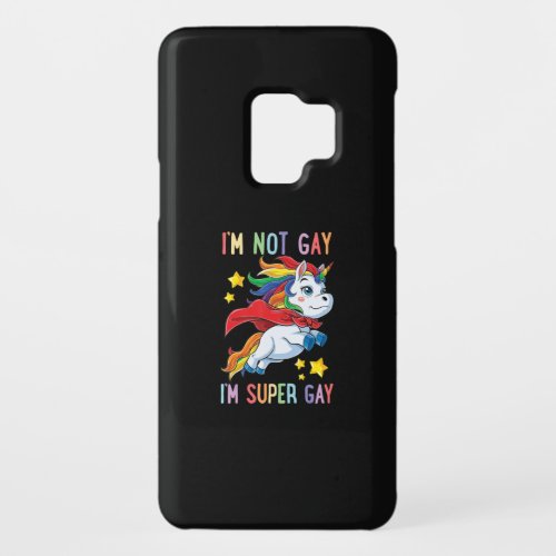 Im Not Gay Im Super Gay Pride Lgbt Flag Unicorn Case_Mate Samsung Galaxy S9 Case