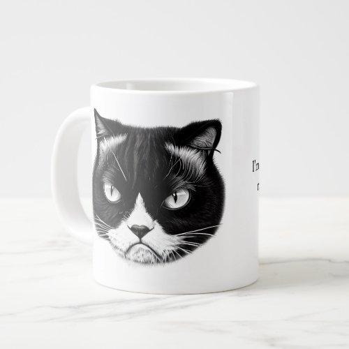 Im Not Grumpy Funny Quote Grumpy Cat Giant Coffee Mug
