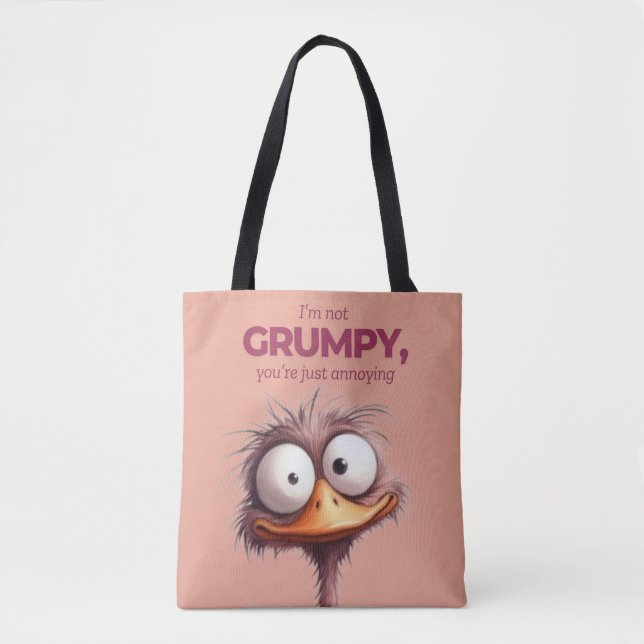 I'm Not Grumpy Tote Bag (Front)