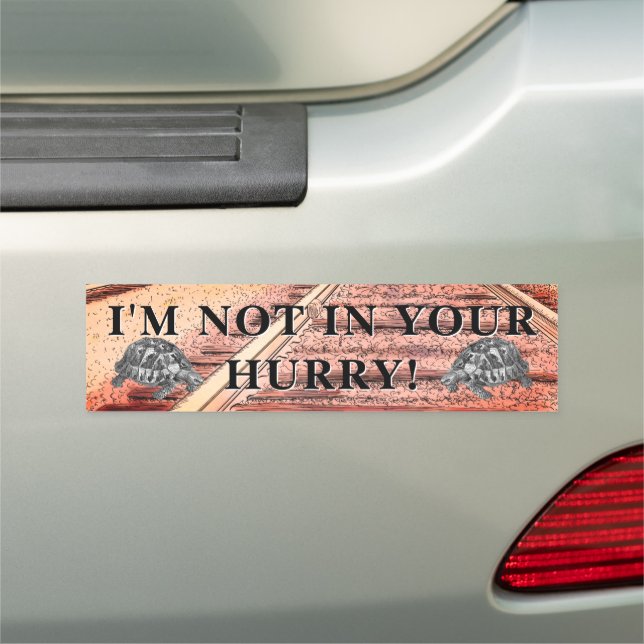 I'm Not in Your Hurry Car Magnet (In Situ)