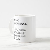 I'm Not Judgmental Funny Office Coffee Mug (Front Left)