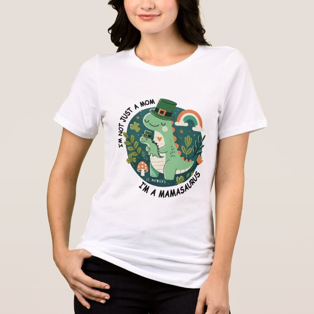 I'm not just a Mom - I'm mamasaurus Tri-Blend Shirt (Front)