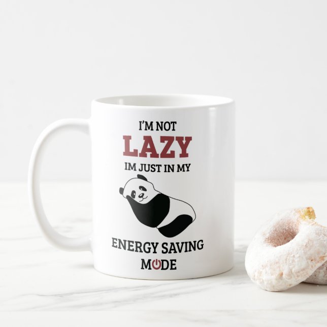 I'm not lazy I'm just in my energy saving mode Coffee Mug (With Donut)