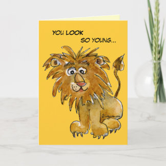 I'm not LION Birthday Card
