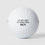 I&#39;m Not Lost I&#39;m Hiding From Custom Name Golf Balls at Zazzle