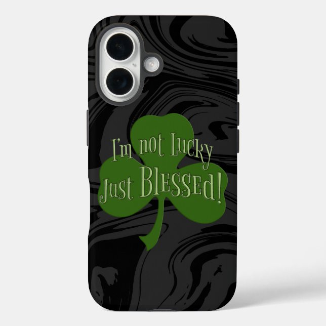I'm not Lucky Just Blessed Shamrock Design Case-Mate iPhone Case (Back)