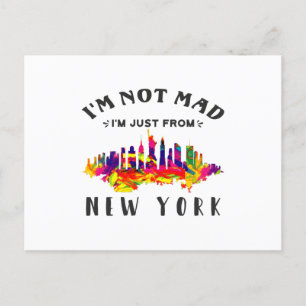 I'm not mad I'm just from New York Postcard