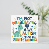 I'm not misbehaving, I have autism (Standing Front)