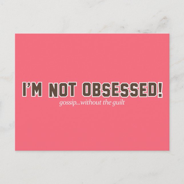 I'm Not Obsessed Logo Postcard (Front)