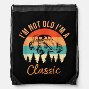 I'm Not Old I'm Classic Car Retro Vintage Funny Ca Drawstring Bag