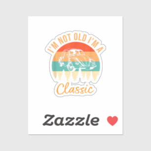 I'm Not Old I'm Classic Car Retro Vintage Funny Ca Sticker