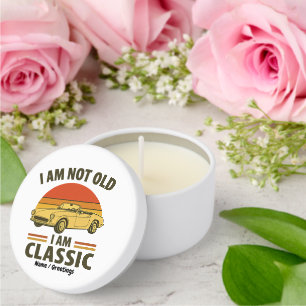 I'm Not Old I'm Classic Funny Retro Car Design Mini Candle Favors