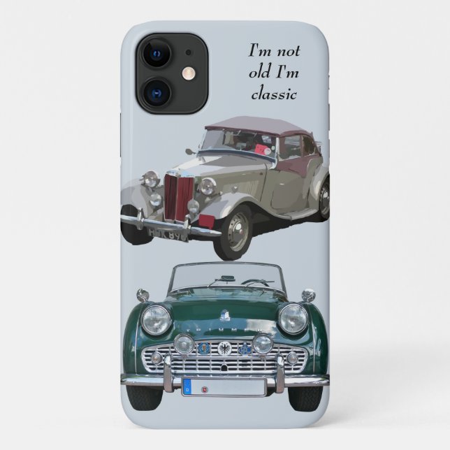 I'm not old I'm classic Trendy vintage cars chic Case-Mate iPhone Case (Back)