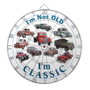 I'm not old, I'm CLASSIC Vintage Vehicles Game  Dart Board