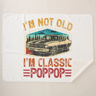 I'M Not Old I'M Poppop Grandpa Sherpa Blanket