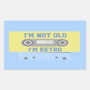 "I'm not old, I'm retro" Rectangular Sticker
