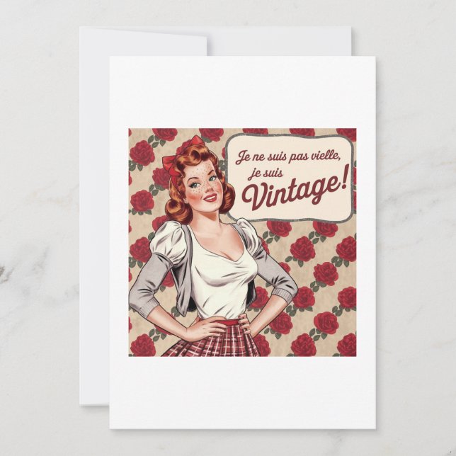 i'm not old i'm vintage invitation (Front)
