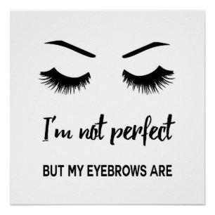 I'm not perfect but my eyebrows are poster