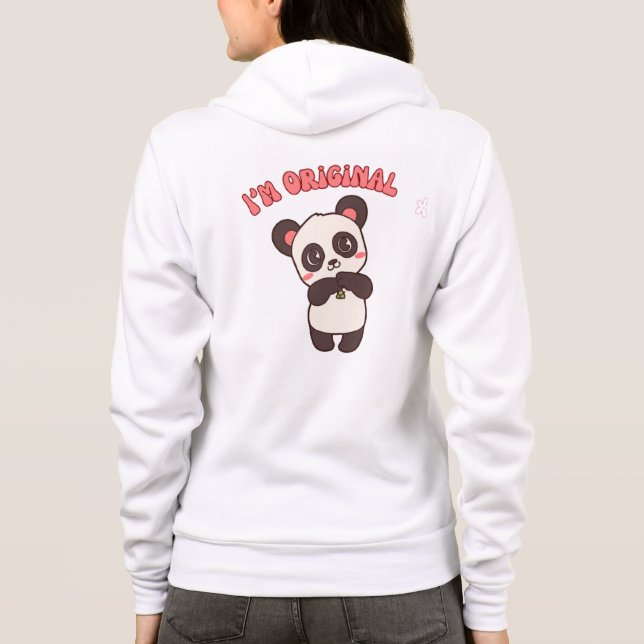 Im Not Perfect Panda Cute Aesthetic Hoodie (Back)