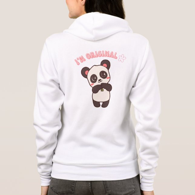 Im Not Perfect Panda Cute Aesthetic Hoodie (Back)