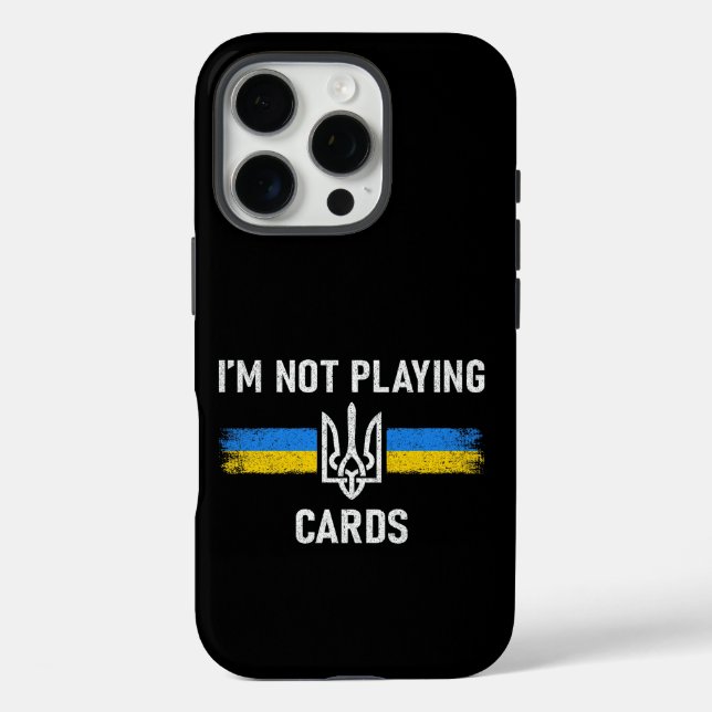I'm Not Playing Cards - Zelensky Words 2025 Case-Mate iPhone Case (Back)